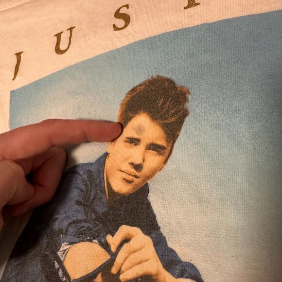 Justin Bieber Believe Tour Short Sleeve Small White Cotton Graphic T Shirt - Picture 7 of 7